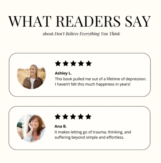 "Don't Believe Everything You Think" - By Joseph Nguyen